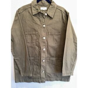 Olive Green Army Color Jacket Button Up PacSun  Grunge Sz M/L